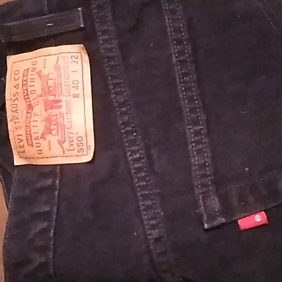 ๐Leviโs 550 Black Relaxed Fit Jeans 40 X 32 - Picture 1 of 16